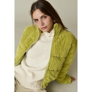 Women's Lime Green Corduroy Jacket